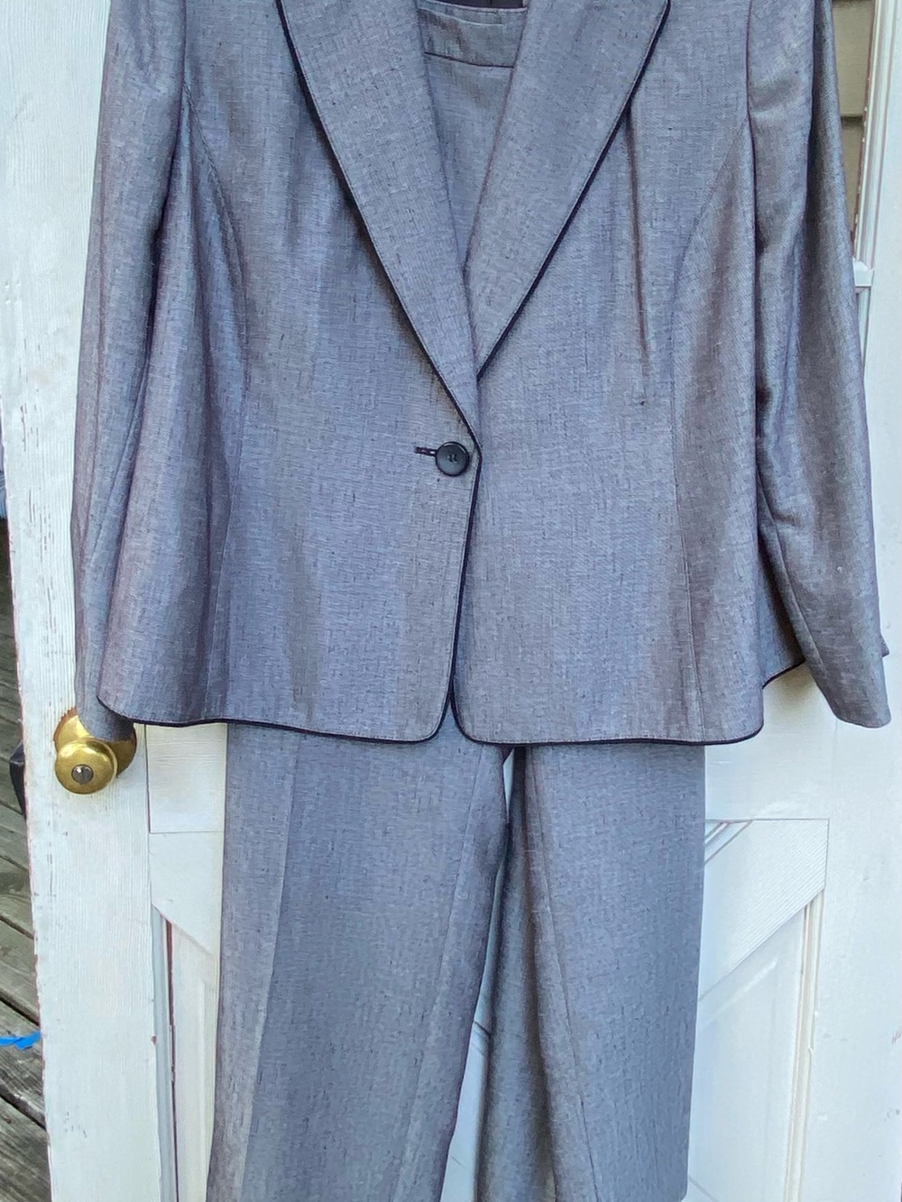 Suit Studio Women's Light Gray Blazer and Matching Trousers - Suit